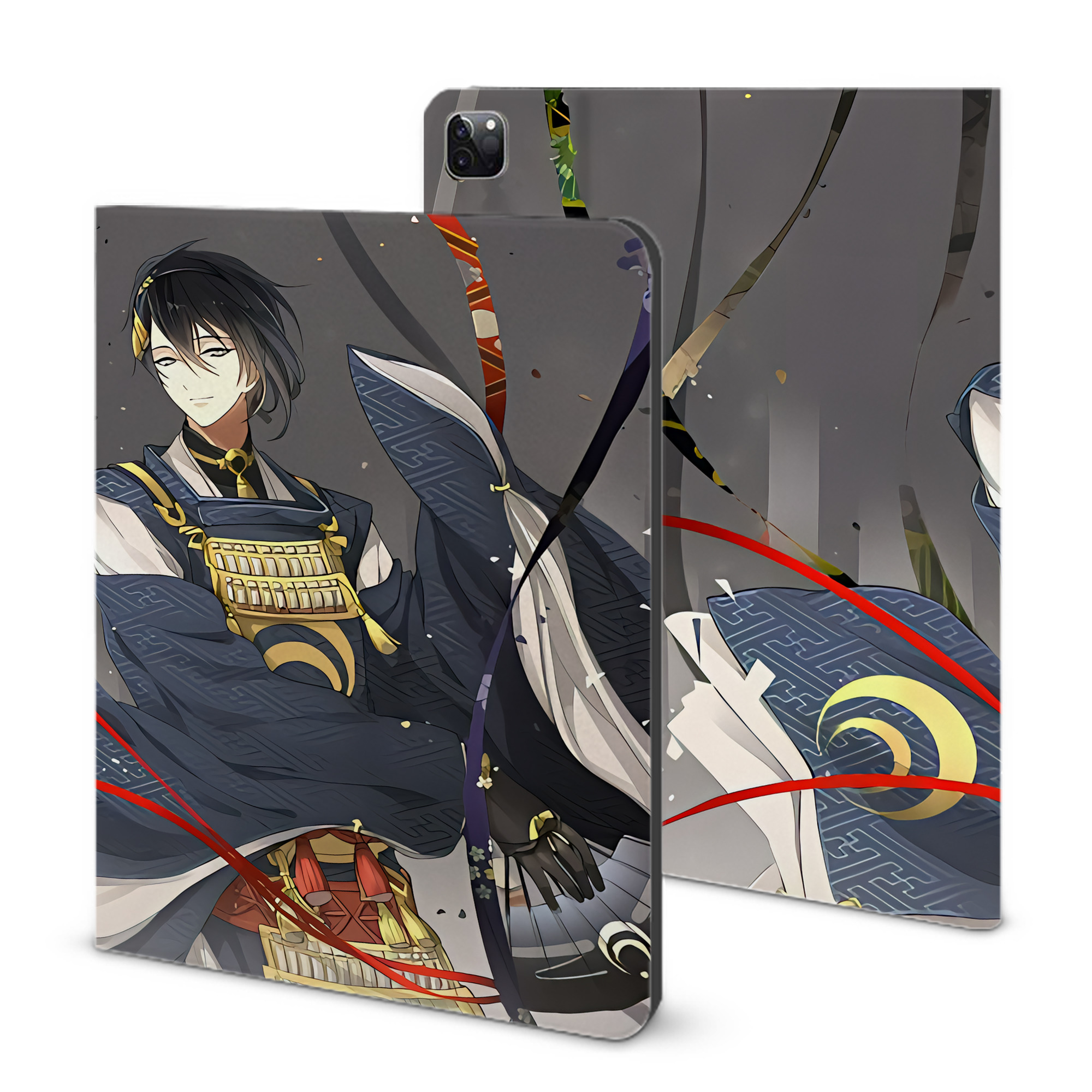（画像用） 刀剣乱舞 Touken Ranbu IPad ケース ブック型 PUレザー TPU 耐衝撃 軽量 薄型 ペン収納なし 全面保護 IPad 各モデル対応